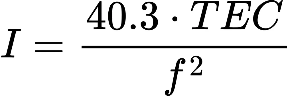 电离层延迟 I 的近似公式