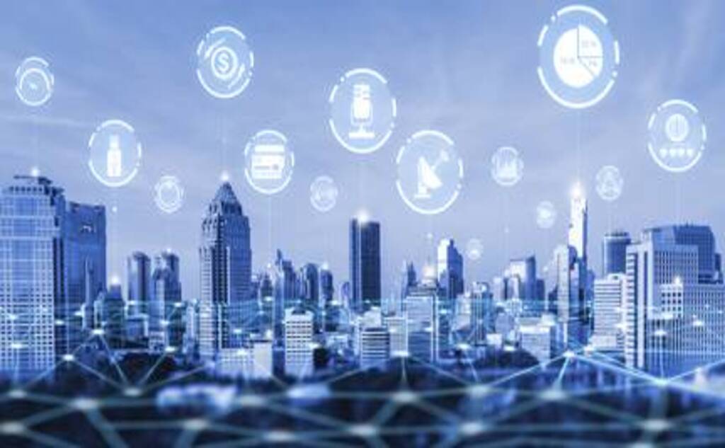The modern creative communication and internet network connect in smart city