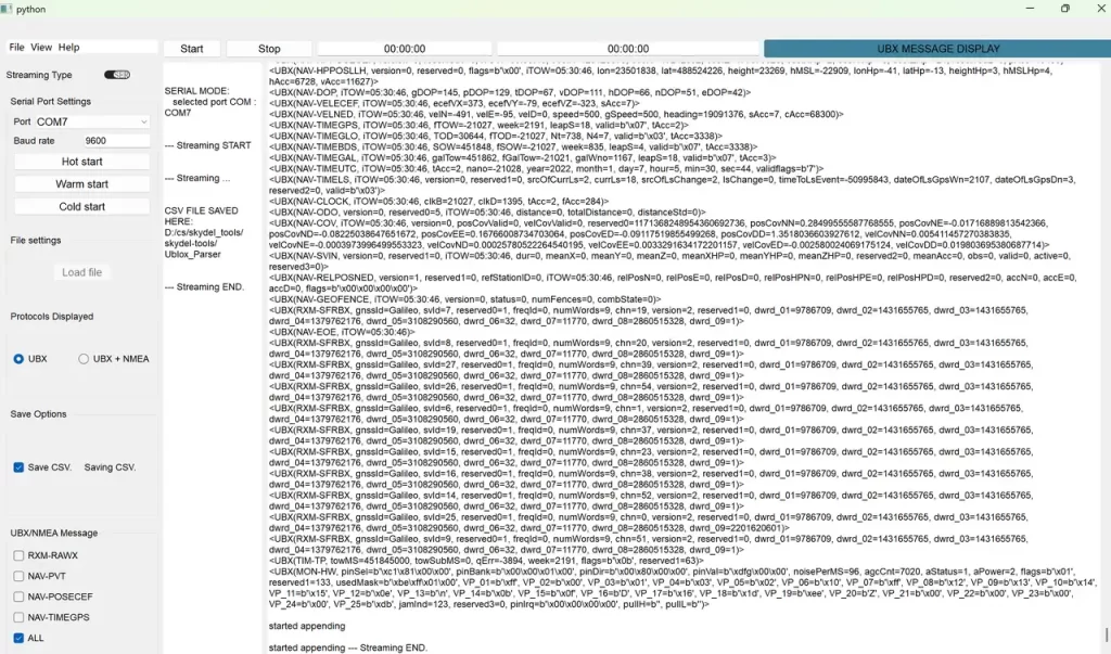 GNSS-tool-UBX